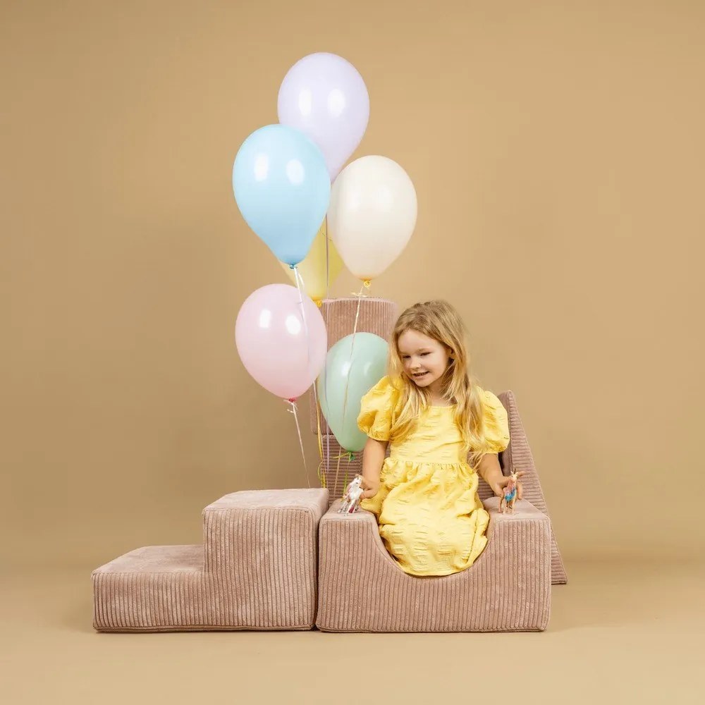 Khaki kordbársony habszivacs játszótér 5 db-os magasság 30 cm 250x45 cm Montessori – Meowbaby