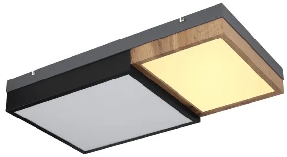 Globo 67286-30 - LED mennyezeti lámpa GUNDI LED/30W/230V barna/fekete