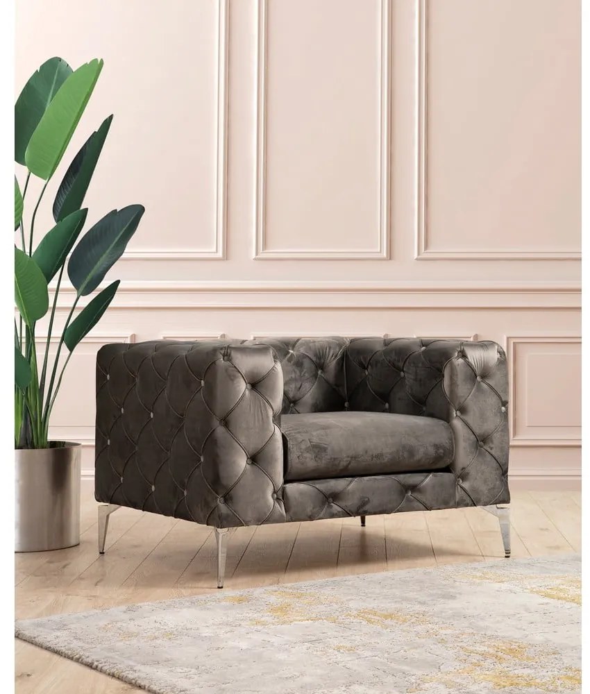 Antracitszürke fotel Como – Artie