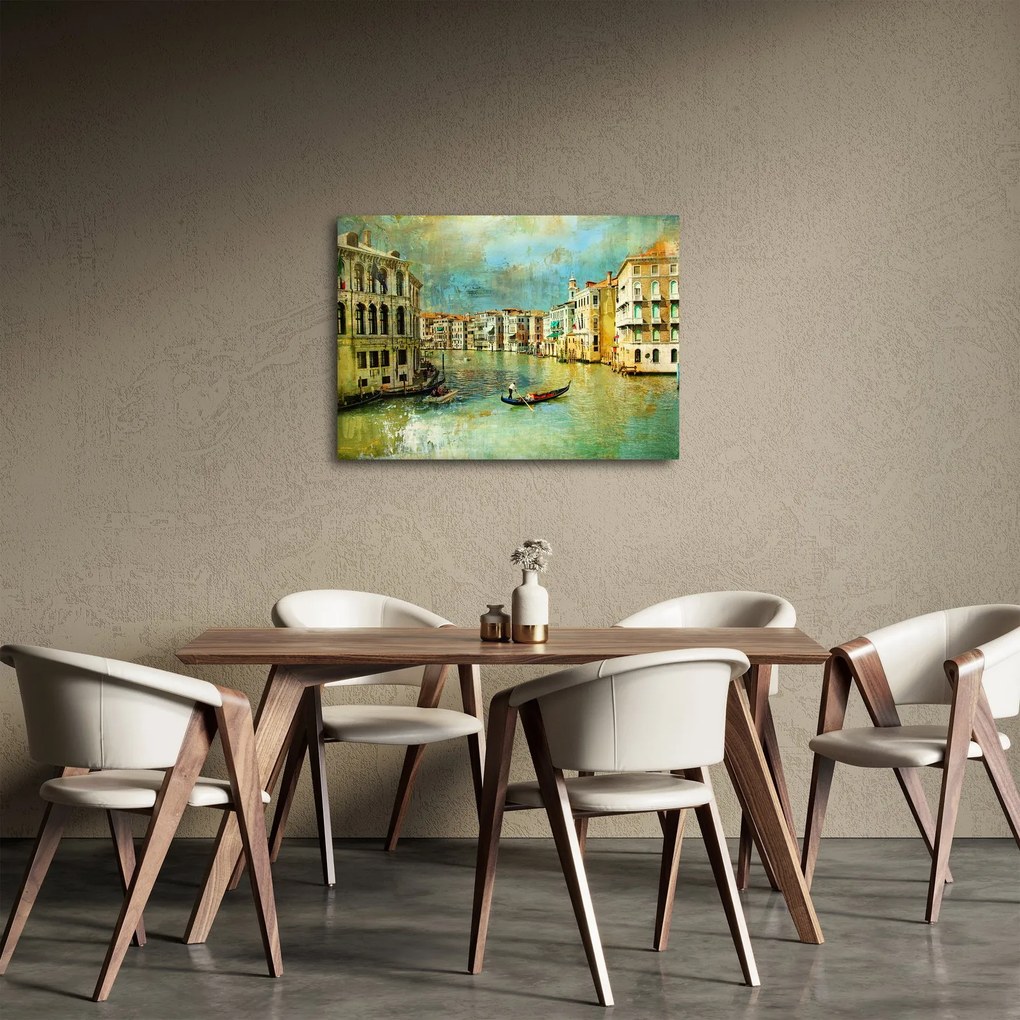 Kép - velencei csatorna és gondolák (70x50 cm)