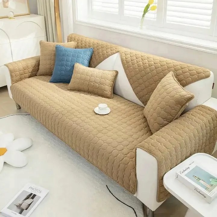 Huzat Kanapé ágytakaró sarok kanapé Versailles fotel 90x180 Bézs