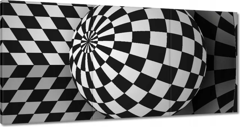 Festmények 180x90 Absztrakt fekete-fehér