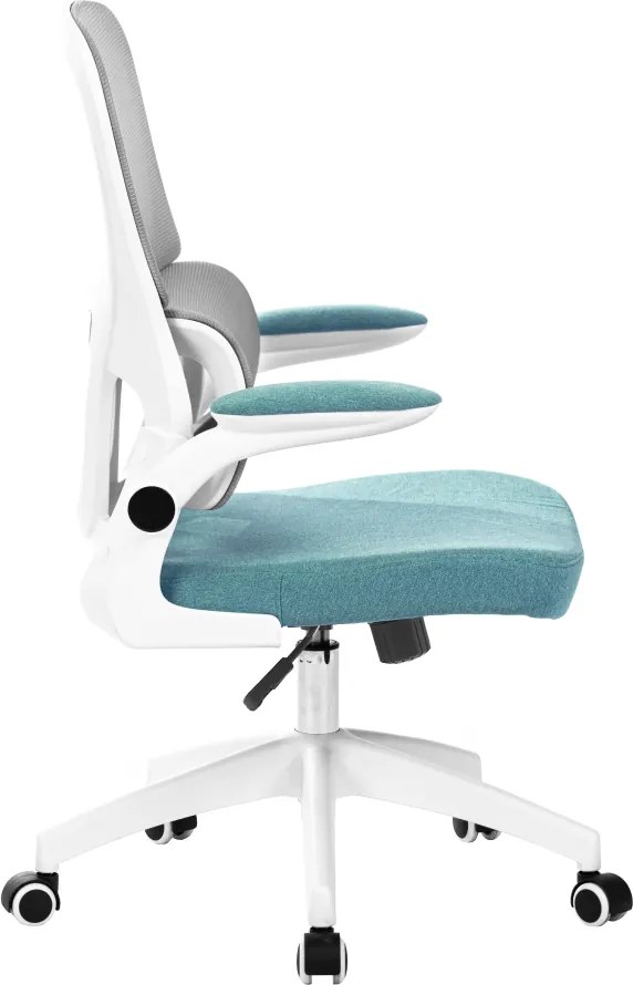 Irodai szék, barna/neomint/fehér, RAMIRO