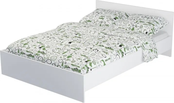 Pietro II NEW Kétszemélyes ágykeret 140x200, ágyráccsal Fehér