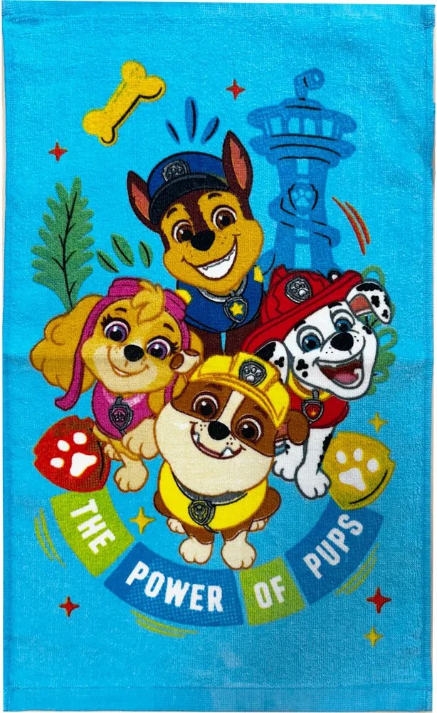 Mancs Őrjárat Pups Power kéztörlő, arctörlő, törölköző 30x50cm