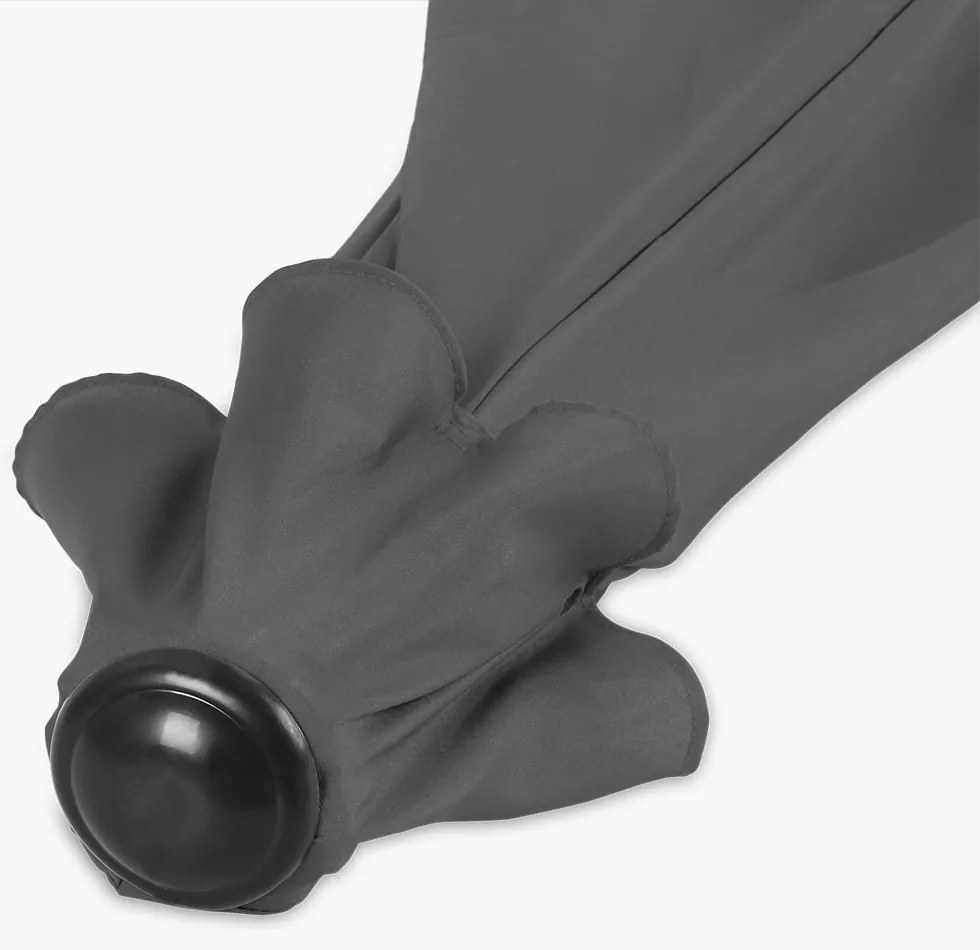 Kingsleeve® Kerti félköríves napernyő - antracit