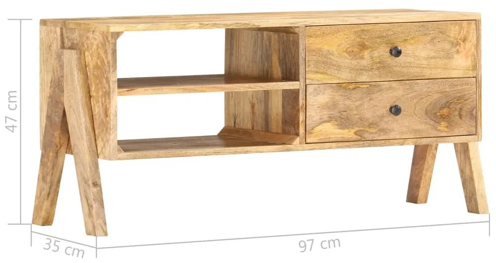 tömör mangófa TV-szekrény 97 x 35 x 47 cm