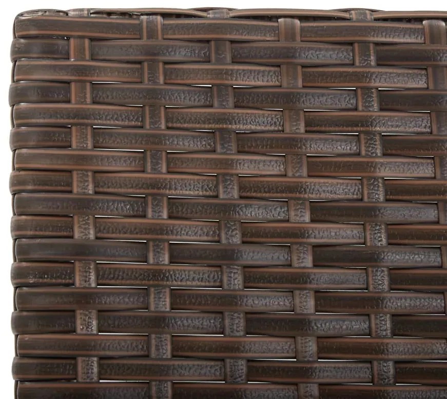 barna polyrattan kerti pad párnával 176 cm