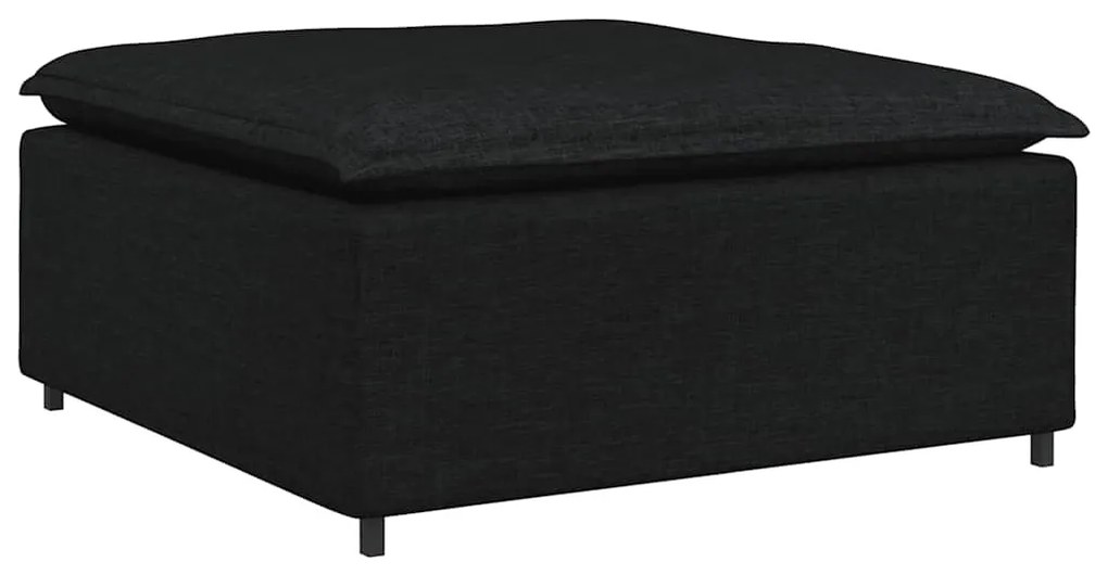 fekete moduláris kanapé lábzsámoly modul 100x100x48 cm