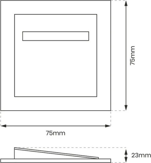 Eko Light FERO EKS627 Beépíthető lépcsőházi lámpa 1x0.6W/LED 4000K 14lm IP20