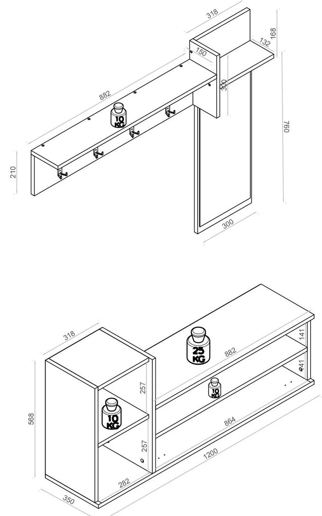 Előszobafal  Wisconsim (antracit + tölgy) . 1102648