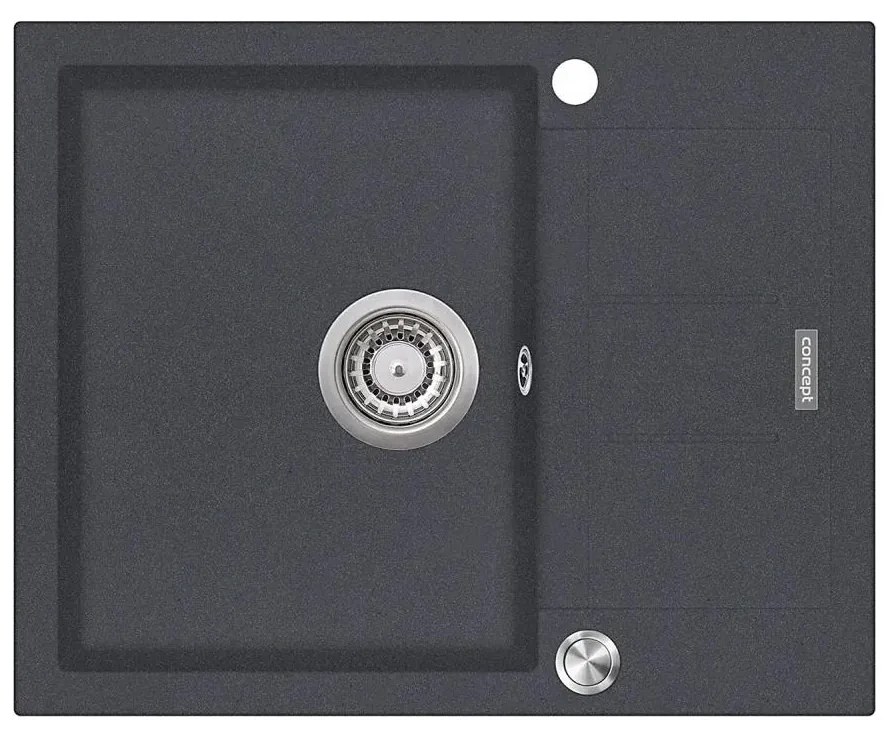 Concept DG05C45DG - Konyhai mosogató CUBIS 50x62 cm gránit/sötétszürke