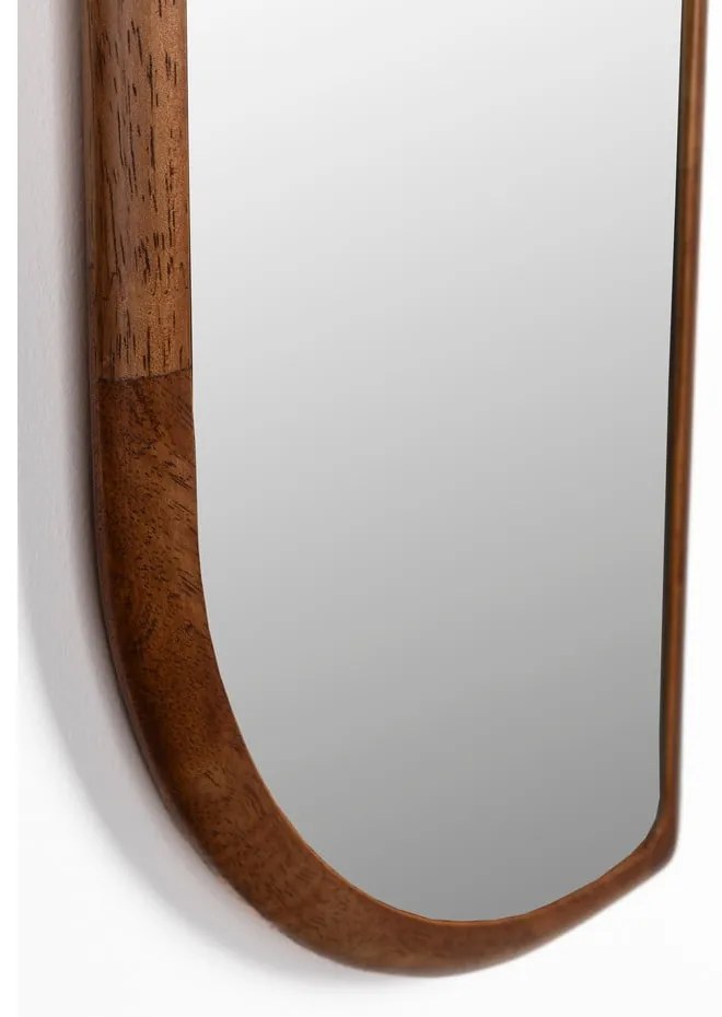Fali tükör tömörfa kerettel 26x120 cm Nyko – White Label