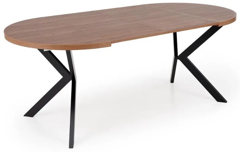 Peroni bővíthető étkezőasztal dió / fekete 100-250 cm