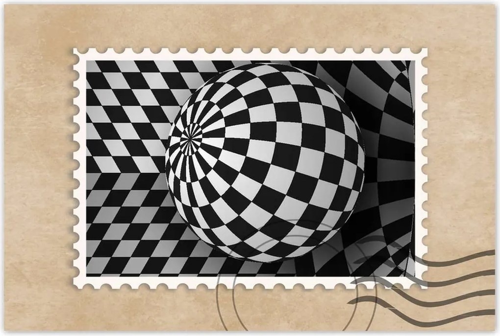 Poszterek 120x80 Absztrakt fekete-fehér