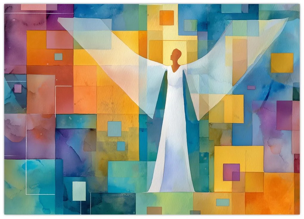 Kép - Geometrikus angyal (70x50 cm)