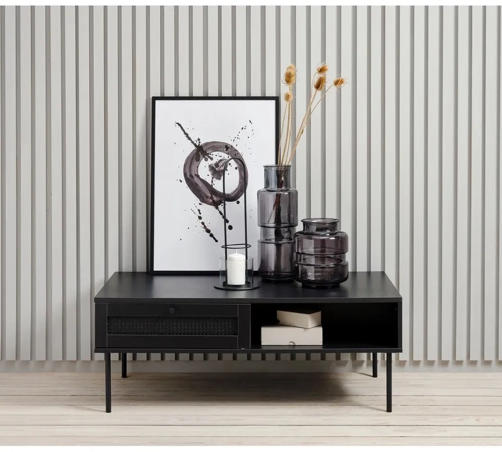 Fekete dohányzóasztal 60x110 cm Pensacola – Unique Furniture