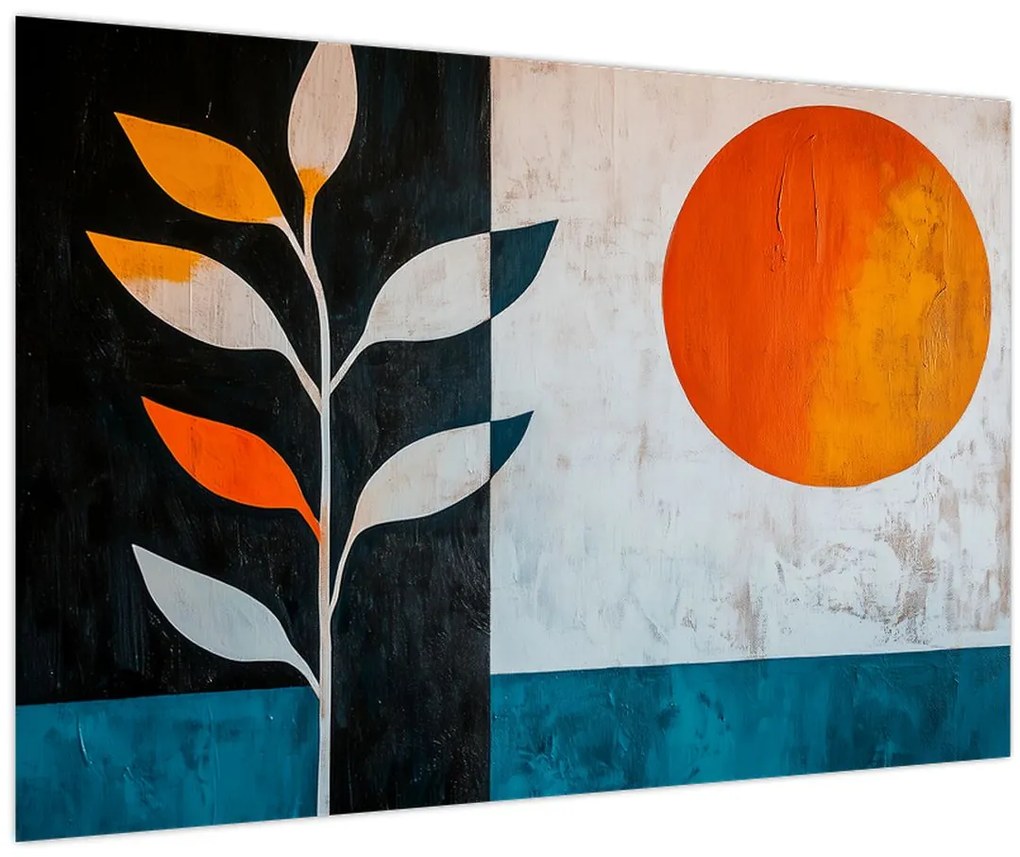 Kép - Növény és nap absztrakciója (90x60 cm)
