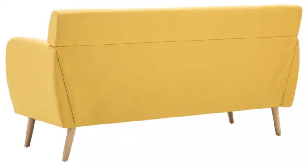 3 személyes sárga szövet kanapé 172 x 70 x 82 cm