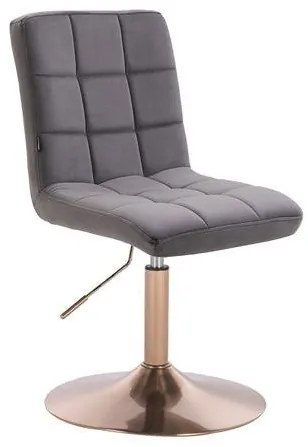 HR7009N Grafit modern velúr szék arany lábbal