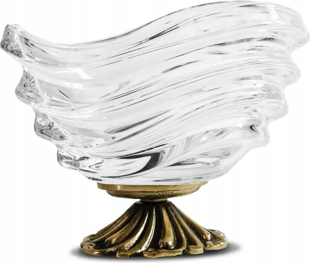 Dekorációs termék Üveg Sárgaréz Patera tál Bohemia Kristály