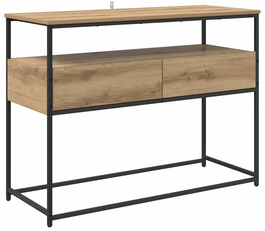 Konzolasztal fiókkal Artisan tölgy 100 x 40 x 75 cm Faanyag