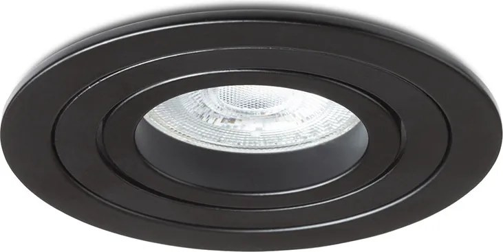 RENDL PASADENA GU10 R süllyesztett lámpa fekete 230V LED GU10 7W