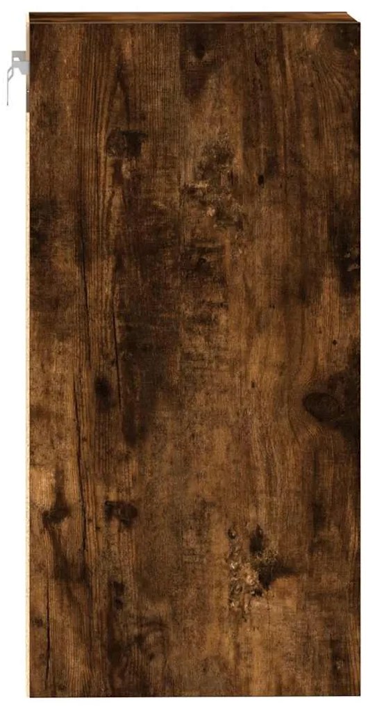 füstös tölgy színű szerelt fa függőszekrény 40x29,5x60 cm