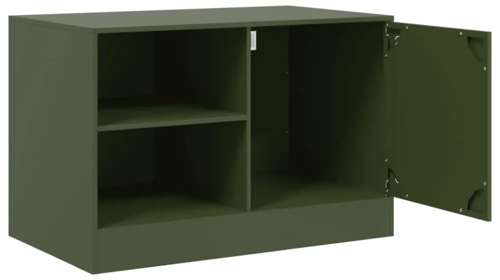 2 db olívazöld acél TV-szekrény 67 x 39 x 44 cm