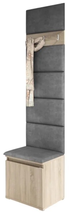 EUGENIO 7 előszoba összeállítás, 50x215x40, tölgy sonoma/trinity 15