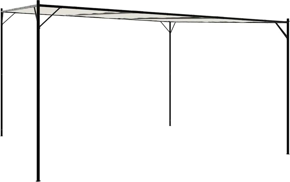 vidaXL fehér szövet és acél pavilon 4 x 4 m 180 g/m²