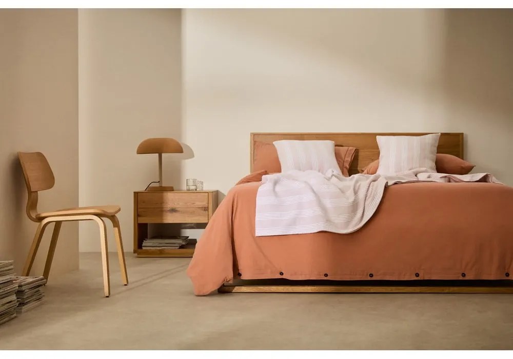 Piros-fehér pamut steppelt ágytakaró 240x260 cm Macie – Kave Home