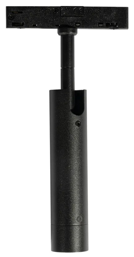 Modern fekete spotlámpa 1 fázisú sínrendszerhez - Slimline Uzzy