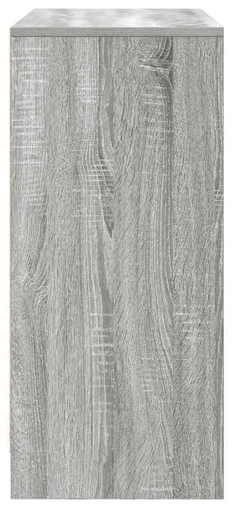 szürke sonoma komód fiókokkal és ajtókkal 70,5x34x74,5 cm