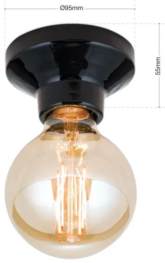 Orion - FROST mennyezeti lámpa 1xE27/60W/230V fekete