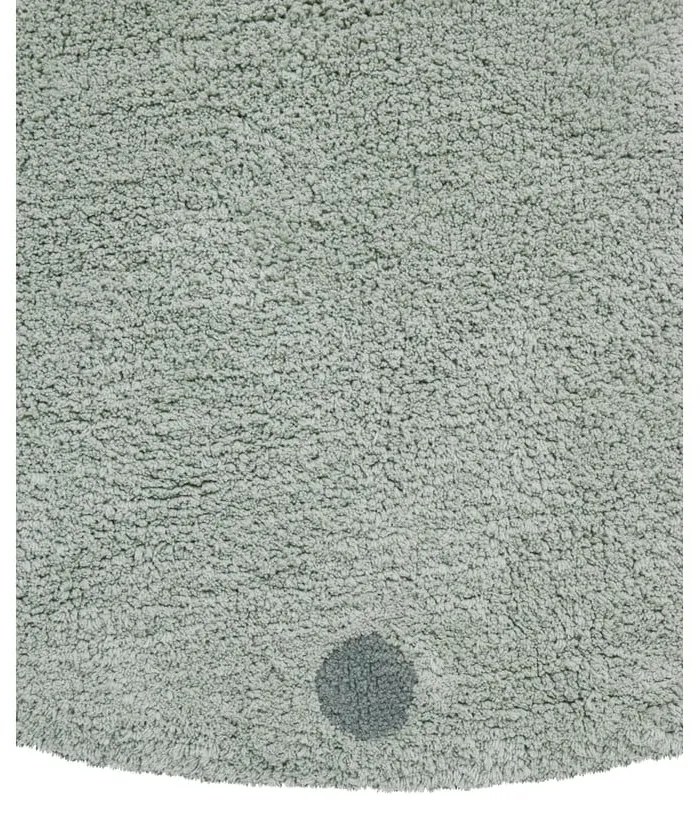 Világoszöld mosható kézi szövésű pamut gyerek szőnyeg ø140 cm Round Dot Blue Sage – Lorena Canals
