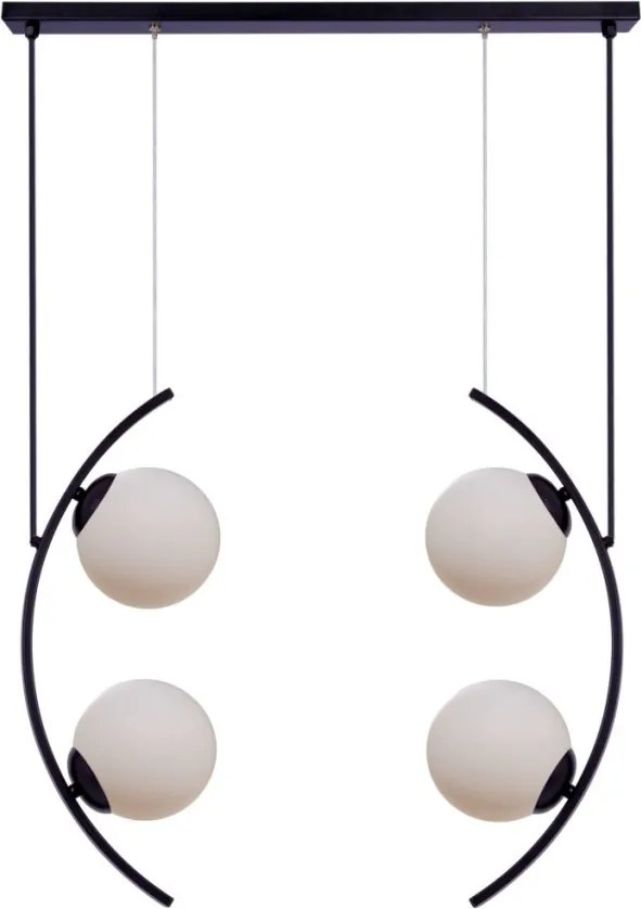 ZUMA LINE 5016 HELIX Többágú Függesztett Lámpa Fehér, Fekete E14 IP20