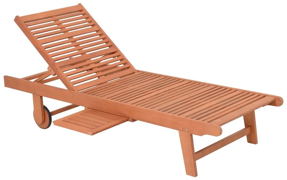 Krémszínű-natúr színű tömörfa kerti napozóágy San Diego – Garden Pleasure