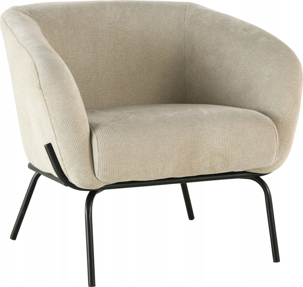 Relaxációs fotel szövet, bézs, olvasóvödör, hálószobába Kent