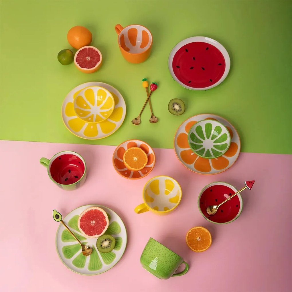 Altom Tropicana kerámia tálkészlet lime 12,5 cm, 2 db