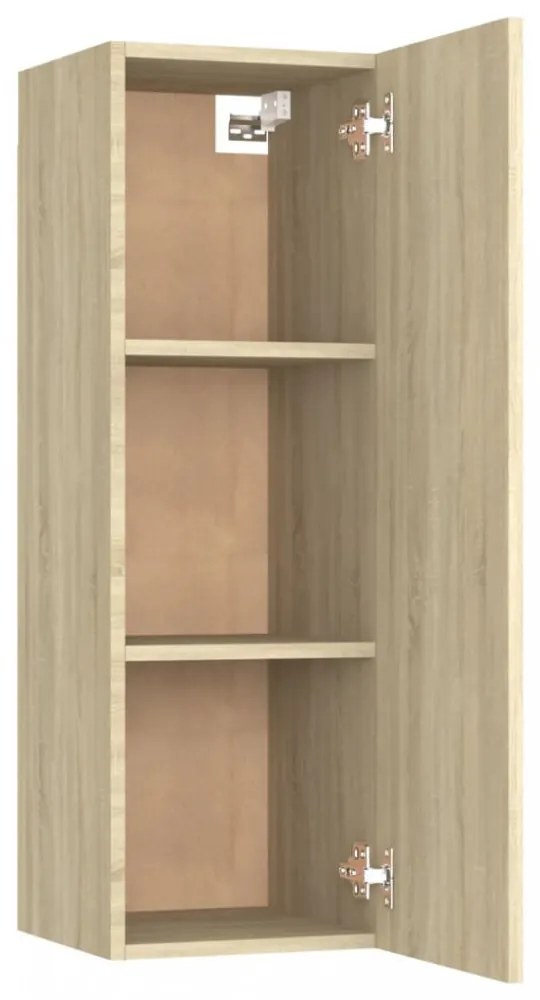 2 db sonoma tölgy szerelt fa TV-szekrény 30,5x30x90 cm