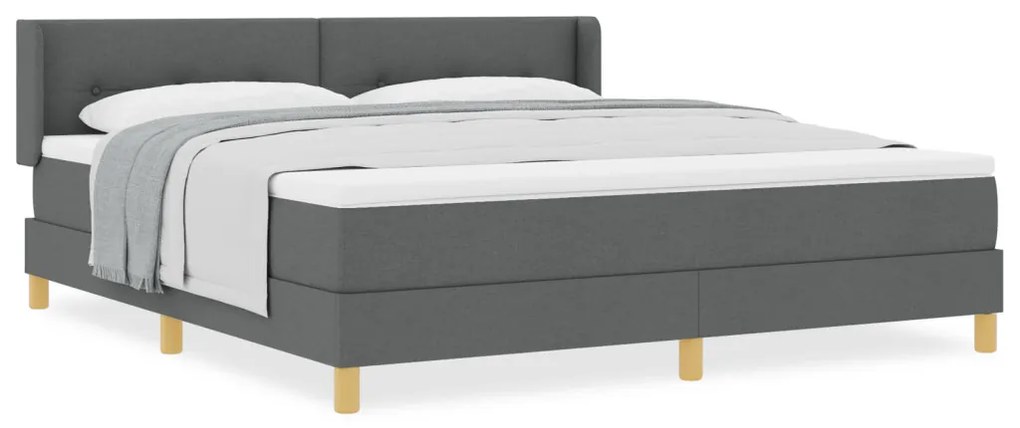 Boxspring ágy matrac, szürke, 180 x 200 cm, szövet