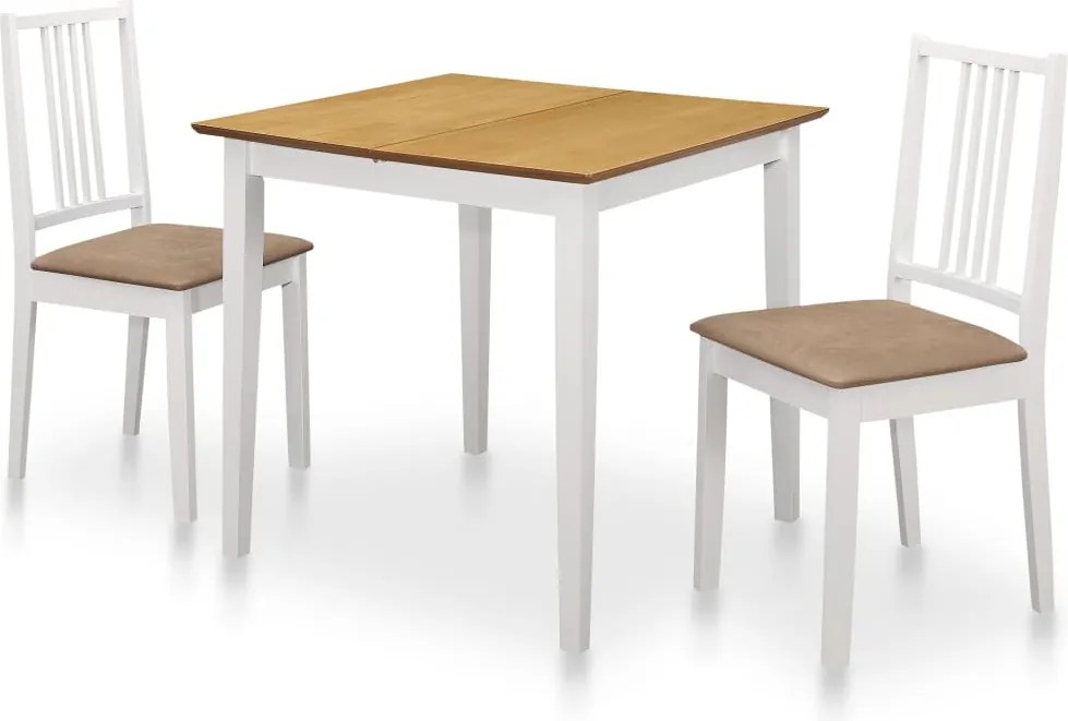 vidaXL 3-részes fehér MDF étkezőszett
