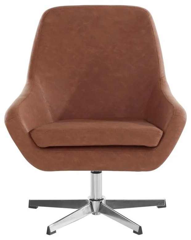 Barna bőrutánzat fotel Naomi - Støraa