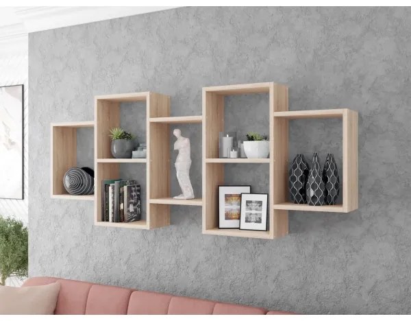 Fali polc TRIO 65x161 cm sonoma tölgy