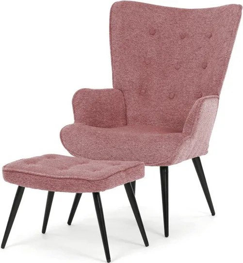 Relaxációs fotel, rózsaszín, bársony kárpit, AK-303 PINK2