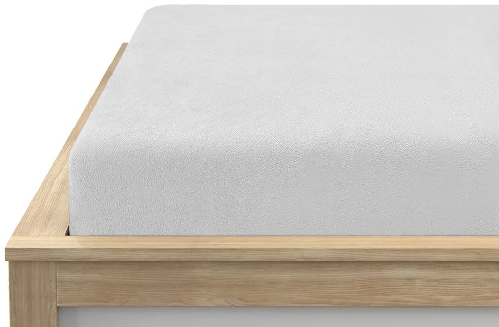 Mikroplüss ágyneműhuzat szett STARS sárga-narancs + mikroplüss lepedő SOFT 180x200 cm fehér, kétszemélyes