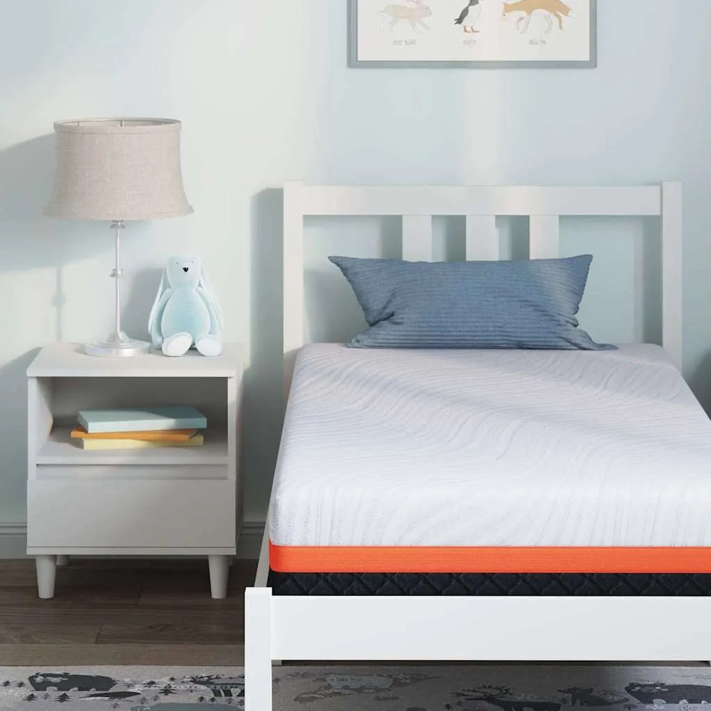 Matrac Fehér és Szürke 80 x 160 cm Gél Memóriahab