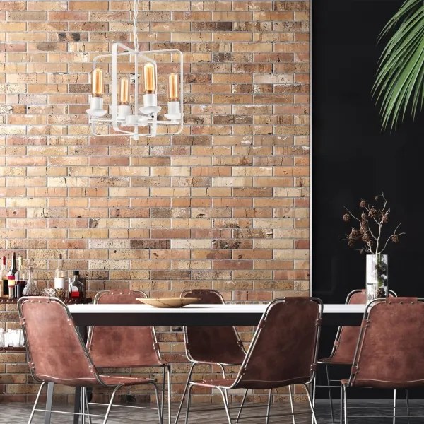 Csillár láncon CEDRIC II 4xE27/60W/230V fehér