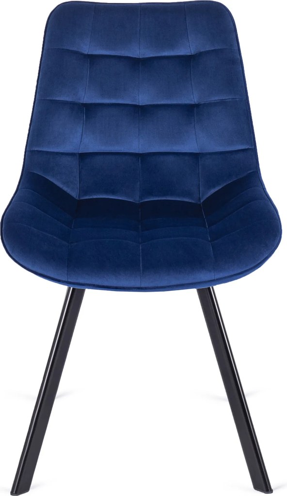 Szék sötétkék színben, bársony kárpittal. RICK